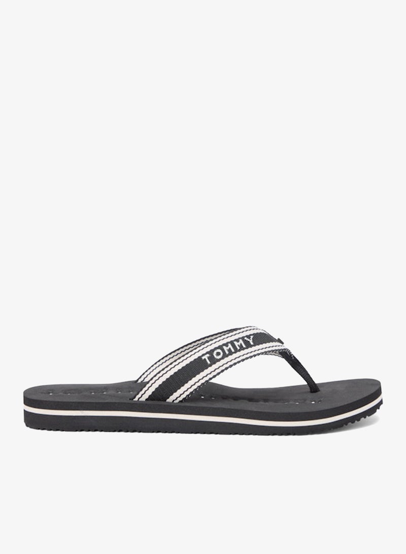 TOMMY HILFIGER Webbing Strap Signature Flip-Flops - Image 1